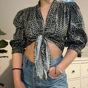 Zara Bandana Tie Top